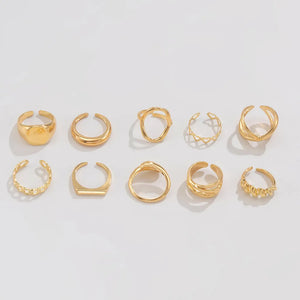 ring featuring geometric in Gold with 18K Gold-Plated,Alloy Care instructions: Avoid wearing during exercise, as sweat
