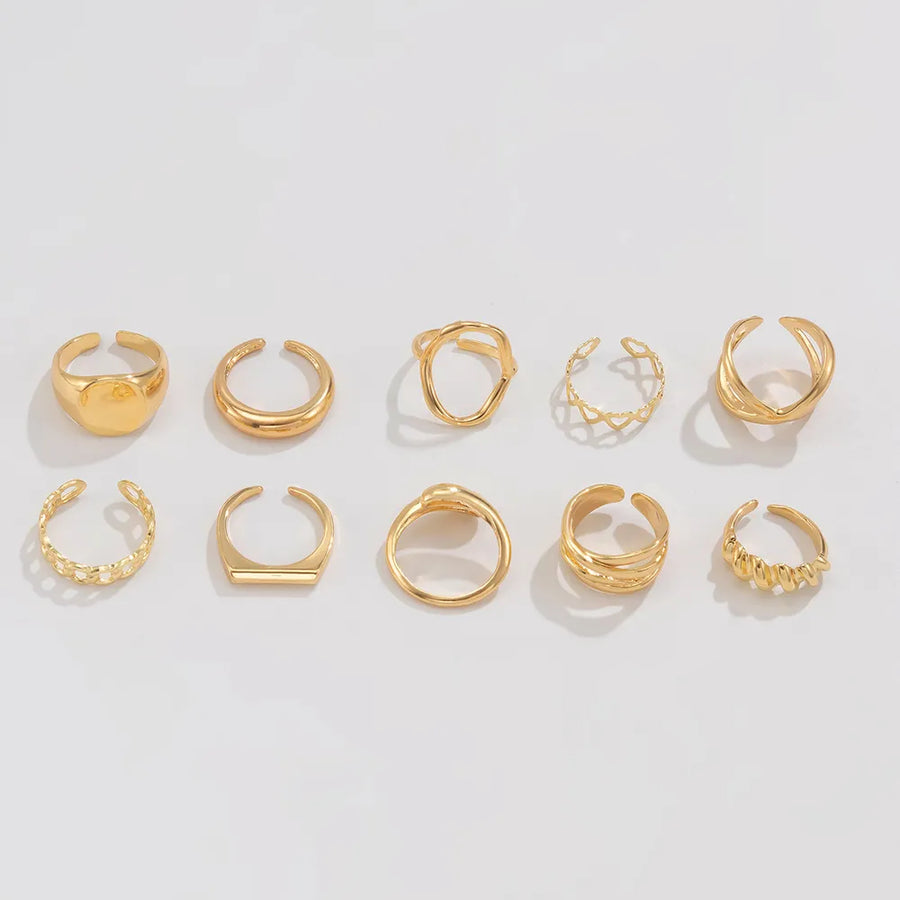 ring featuring geometric in Gold with 18K Gold-Plated,Alloy Care instructions: Avoid wearing during exercise, as sweat