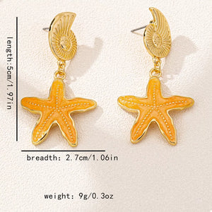 earrings in Sherbet with nautical-motif and drop design