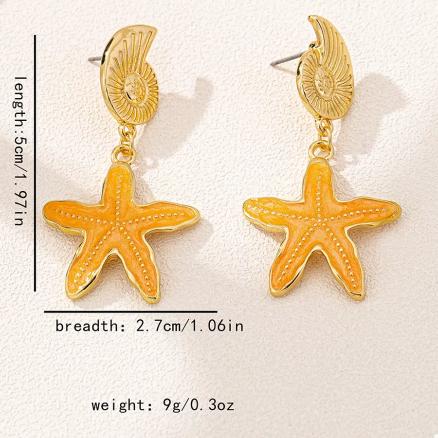 earrings in Sherbet with nautical-motif and drop design