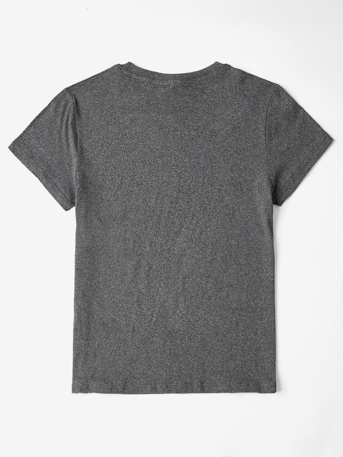 Dark gray t-shirt with textured finish and crew neck