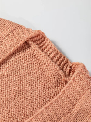 Sherbet knit cardigan with ribbed collar detail