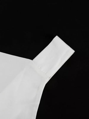 White cotton shirt cuff detail