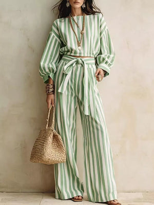 coastal lounge set in Light Blue with boat neck