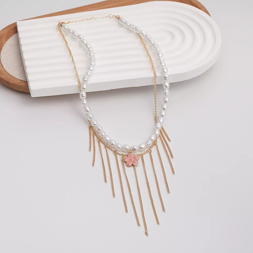 Elegant 18k Gold-plated Synthetic Pearl Choker Necklace option 6