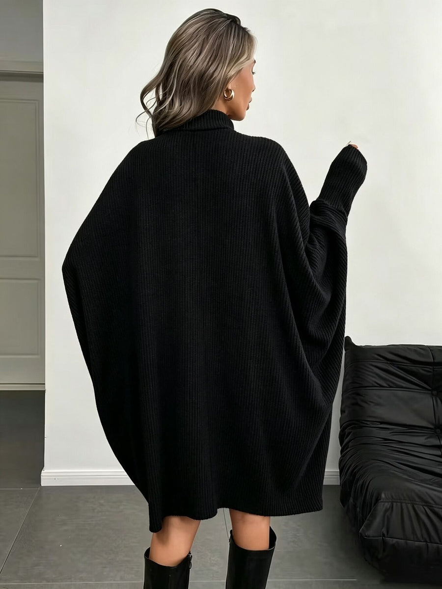 sweater dress featuring ribbed knit in Gray with 100% polyester Care instructions: Machine wash cold texture
