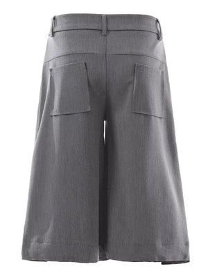 Dark Gray Men's Wide Leg Capris
