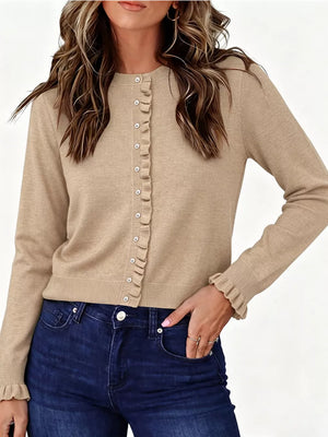 65% polyester, 30% viscose, 5% elastane Care instructions: Machine wash cold cardigan in Black with regular silhouette