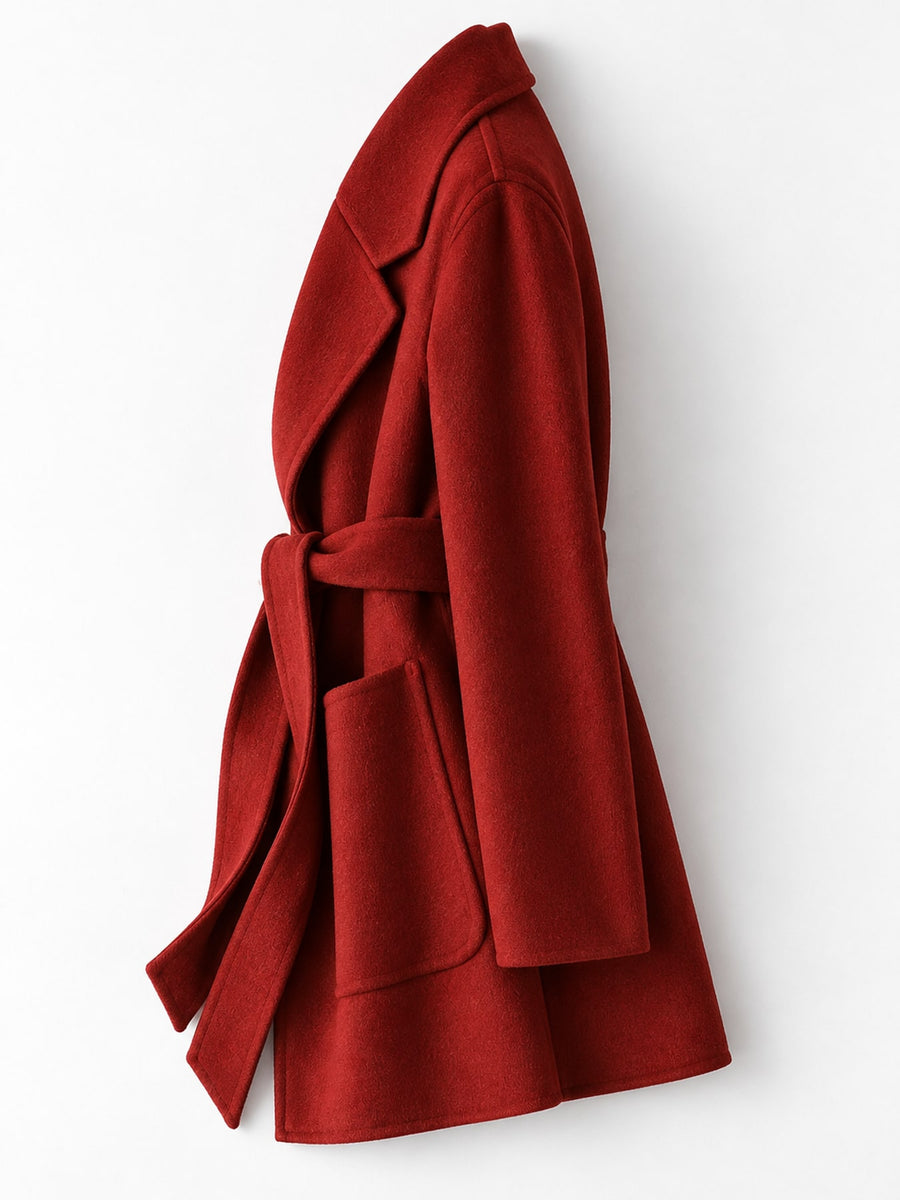 wool coat in Black