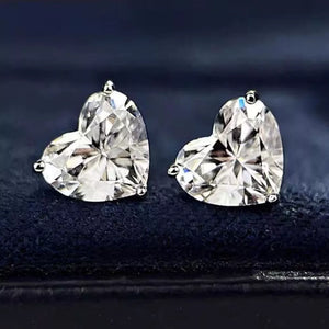 Silver stud earrings with not applicable