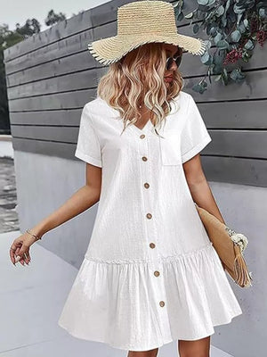 Beige mini dress