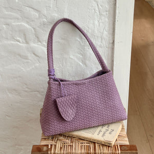 shoulder bag featuring woven in Brown with PU Leather Imported Size &amp texture