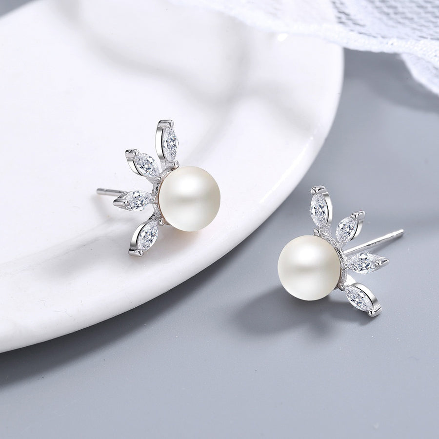 Silver earrings with mini and post-back