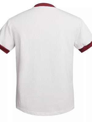 Red with Men's Letter Graphic Short Sleeve T-shirt