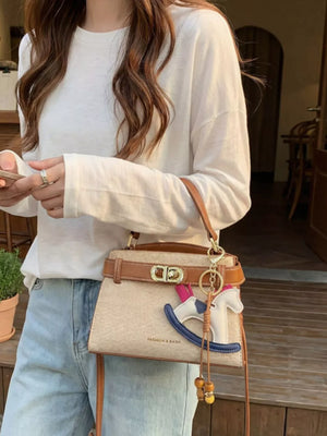 Pu Leather Crossbody Bag in Terracotta