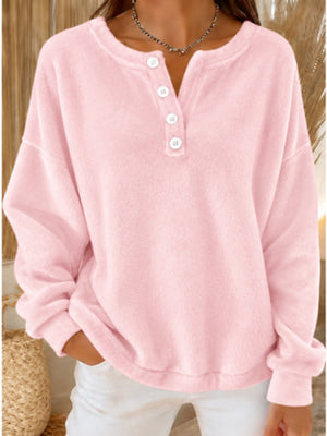 Sky Blue sweatshirt with dropped shoulder and long sleeve