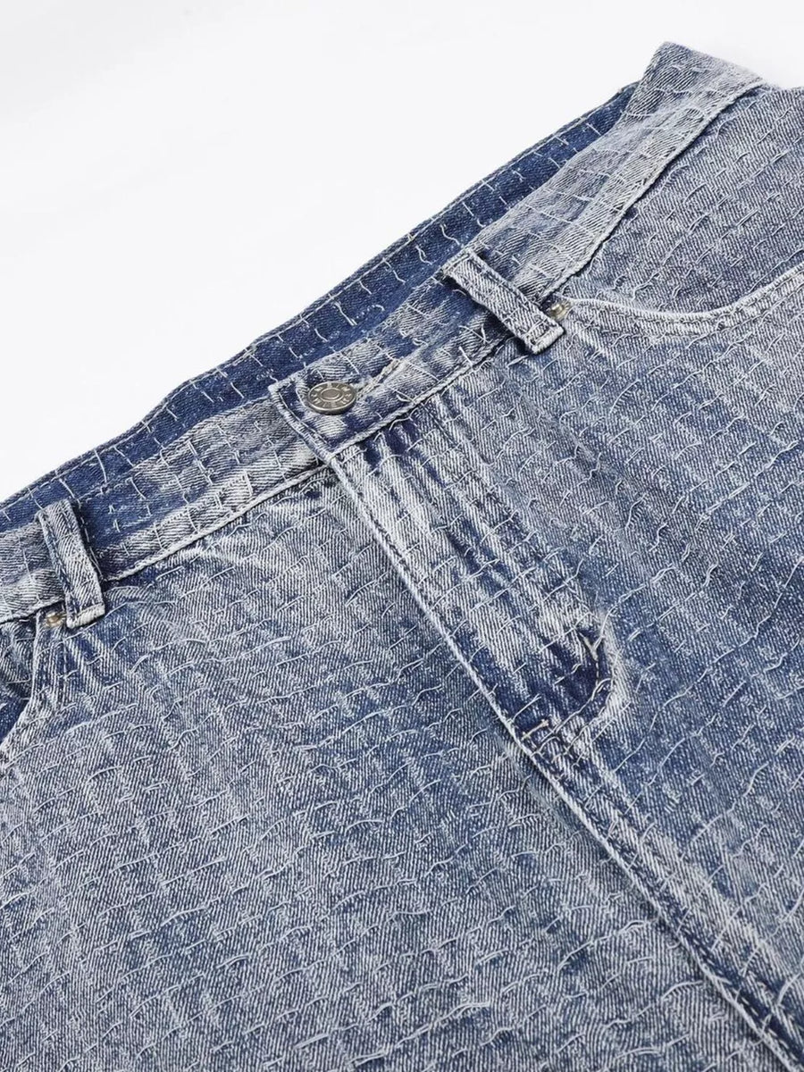 Men's Wide Leg Denim Capris option 6