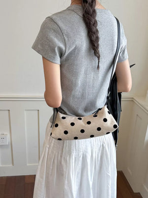 crossbody bag featuring polka dot in oatmeal with Polyester Imported Size &amp texture