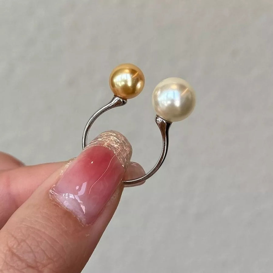 Synthetic Pearl,925 sterling silver Care instructions: Avoid wearing during exer ring in ivory with not applicable silhouette