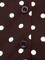 shirt dress in dark brown with buttoned and mini