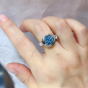 0.3 Carat Moissanite Sterling Silver Fitted Ring option 3