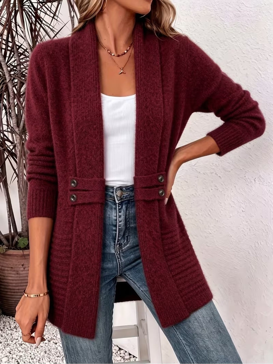 cream cardigan
