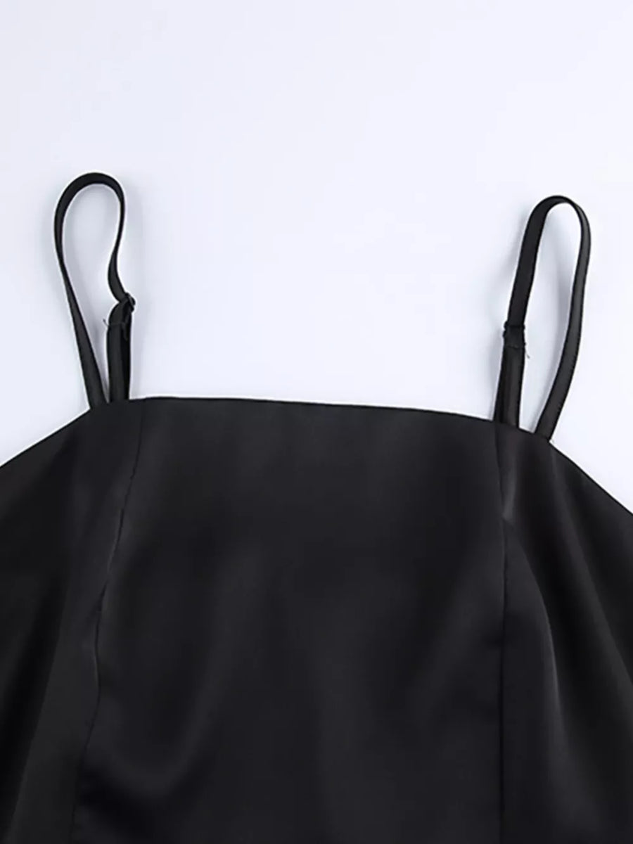 Black with mini dress with lace 16