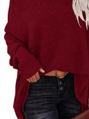 pullover sweater in Gray with oversized and hip-length