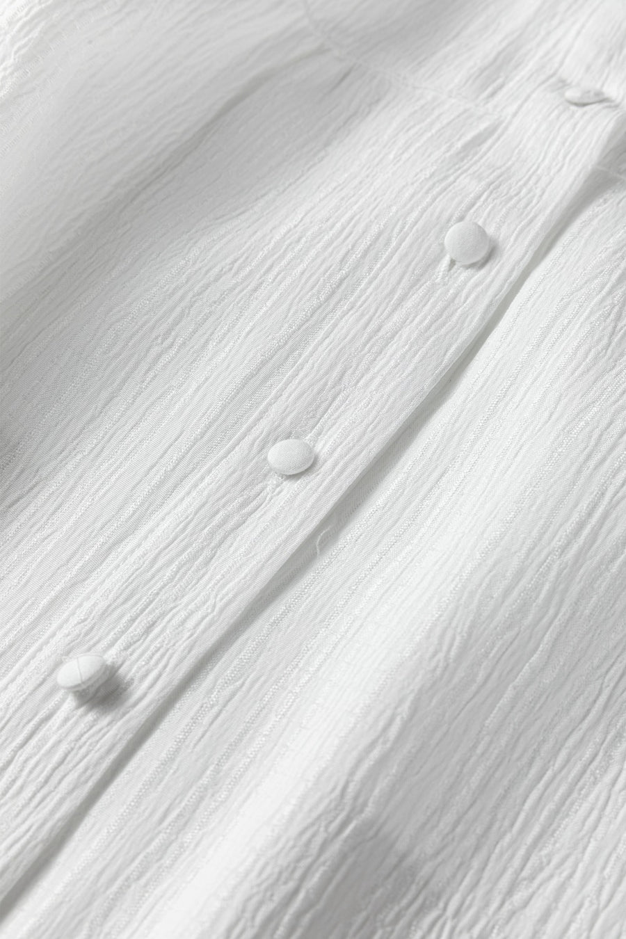 Crinkled Texture Lantern Sleeve Shirt