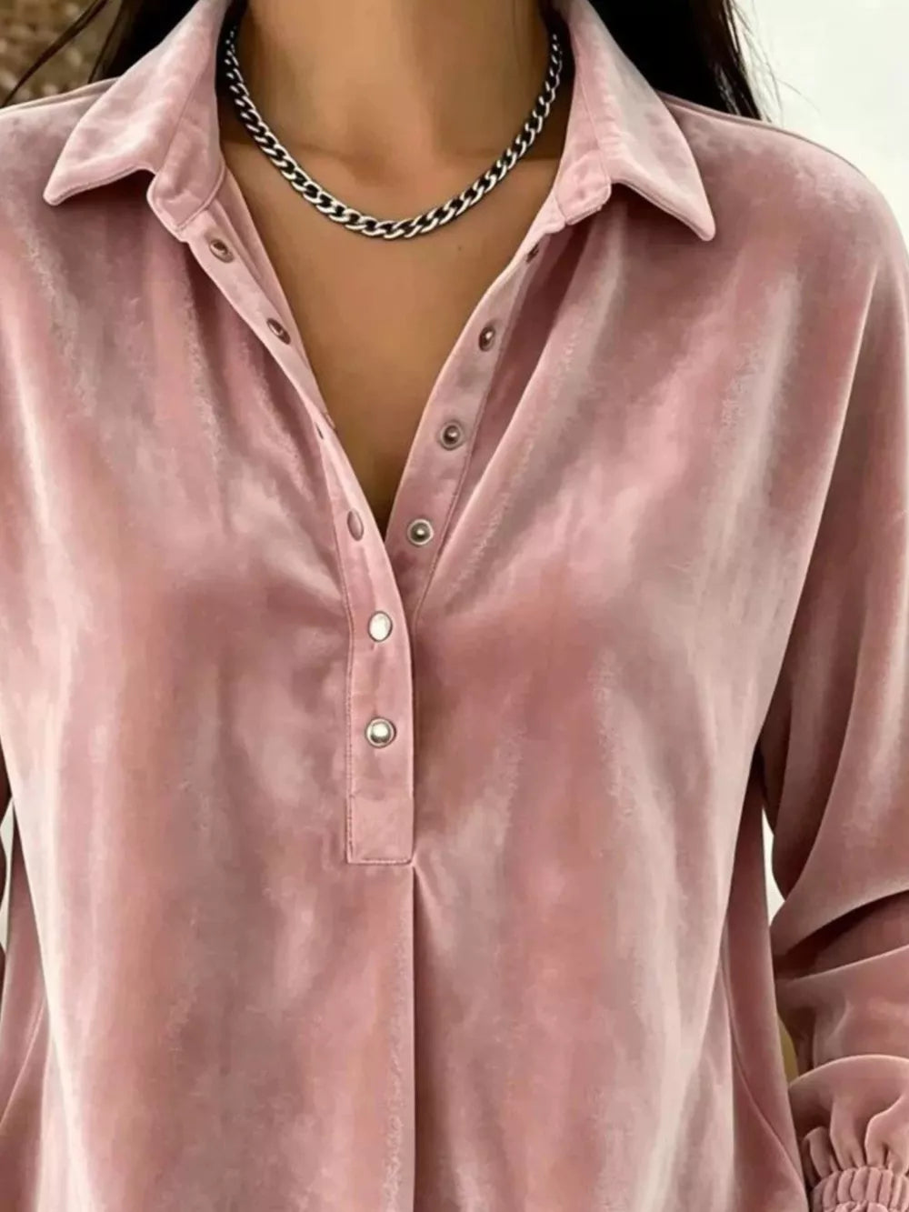 100% polyester Care instructions: Machine wash cold blouse in blush pink with relaxed silhouette