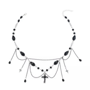 Gothic Cross Pendant Necklace Alloy Resin option 5