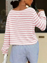 Pastel Yellow t-shirt with pullover and striped