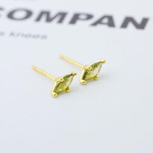18K Gold-Plated, 925 sterling silver, Zircon Care instructions: Avoid wearing du earrings in Gold with stud silhouette