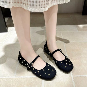 Polyester, Rubber Imported Size &amp Mary Jane flats in dark brown with flats silhouette