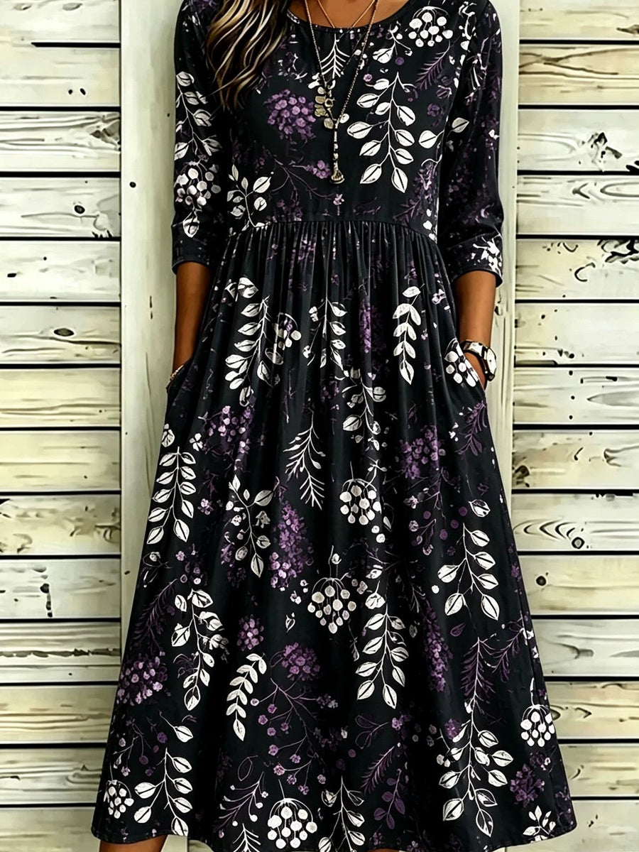 midi dress featuring floral in Mustard with 100% polyester Care instructions: Machine wash cold texture