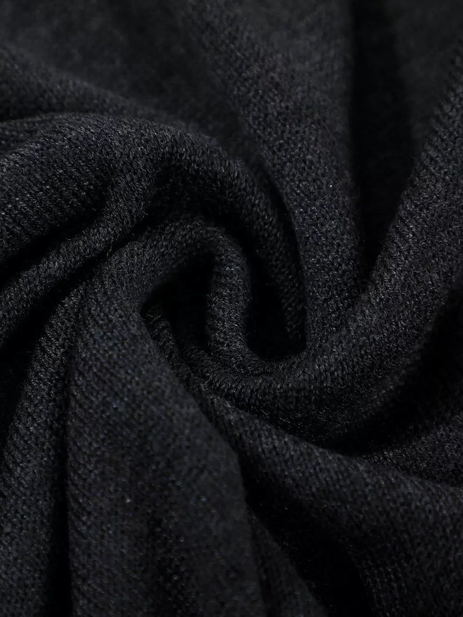 Black with Men's Mock Neck Short Sleeve Knit Top