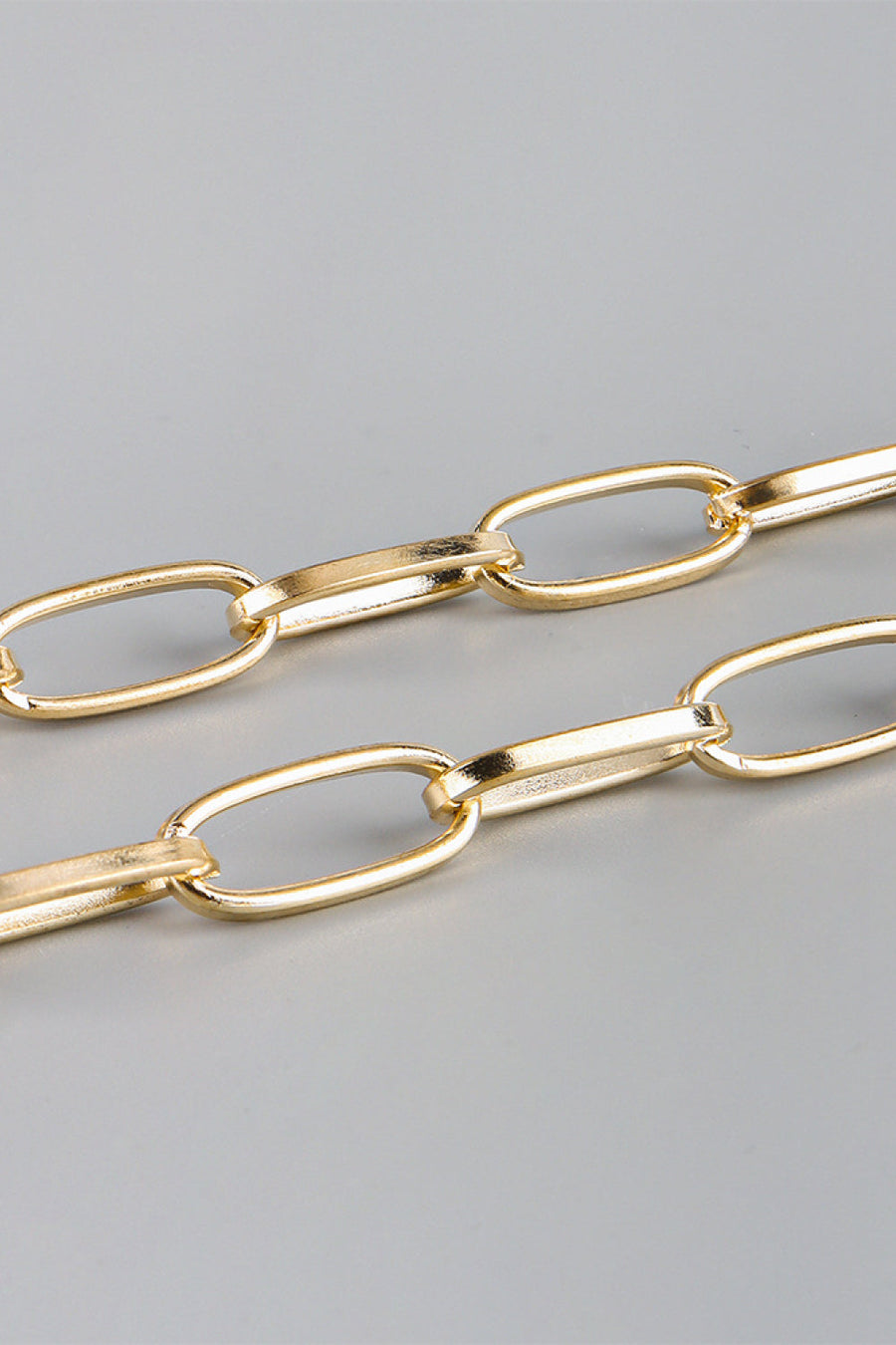 Gold chain wallet chain with oval links, perfect for adding style to pants.