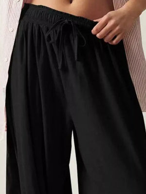 Navy Blue harem pants with ankle-length and drawstring