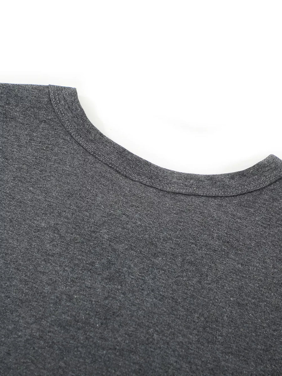 Dark Gray Crew-neck Short-sleeve Top