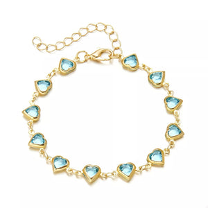 gold bracelet with wrist-length and lobster clasp