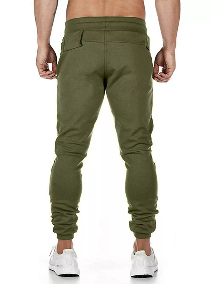 Men's Drawstring Slim Fit Joggers in Dark Navy