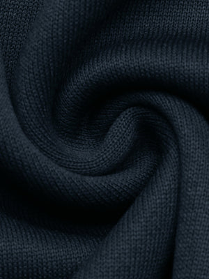 Oversized Button Detail Dropped Shoulder Sweatshirt in Navy with buttoned