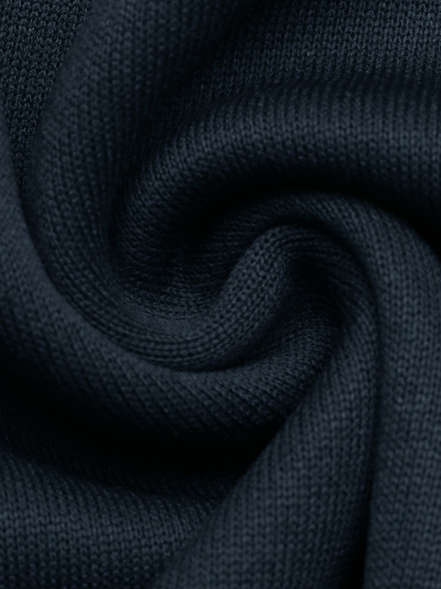 Oversized Button Detail Dropped Shoulder Sweatshirt in Navy with buttoned