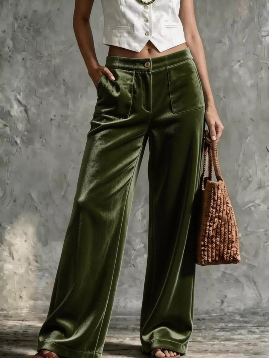 100% polyester Care instructions: Machine wash cold wide-leg pants in Burgundy with flared silhouette