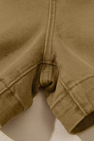 Contrast Arrow Detail Western Denim Shorts option 9
