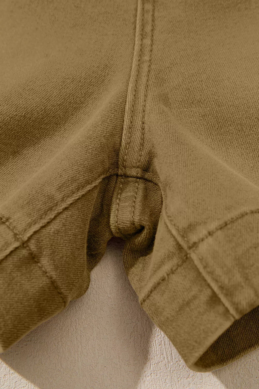 Contrast Arrow Detail Western Denim Shorts option 9