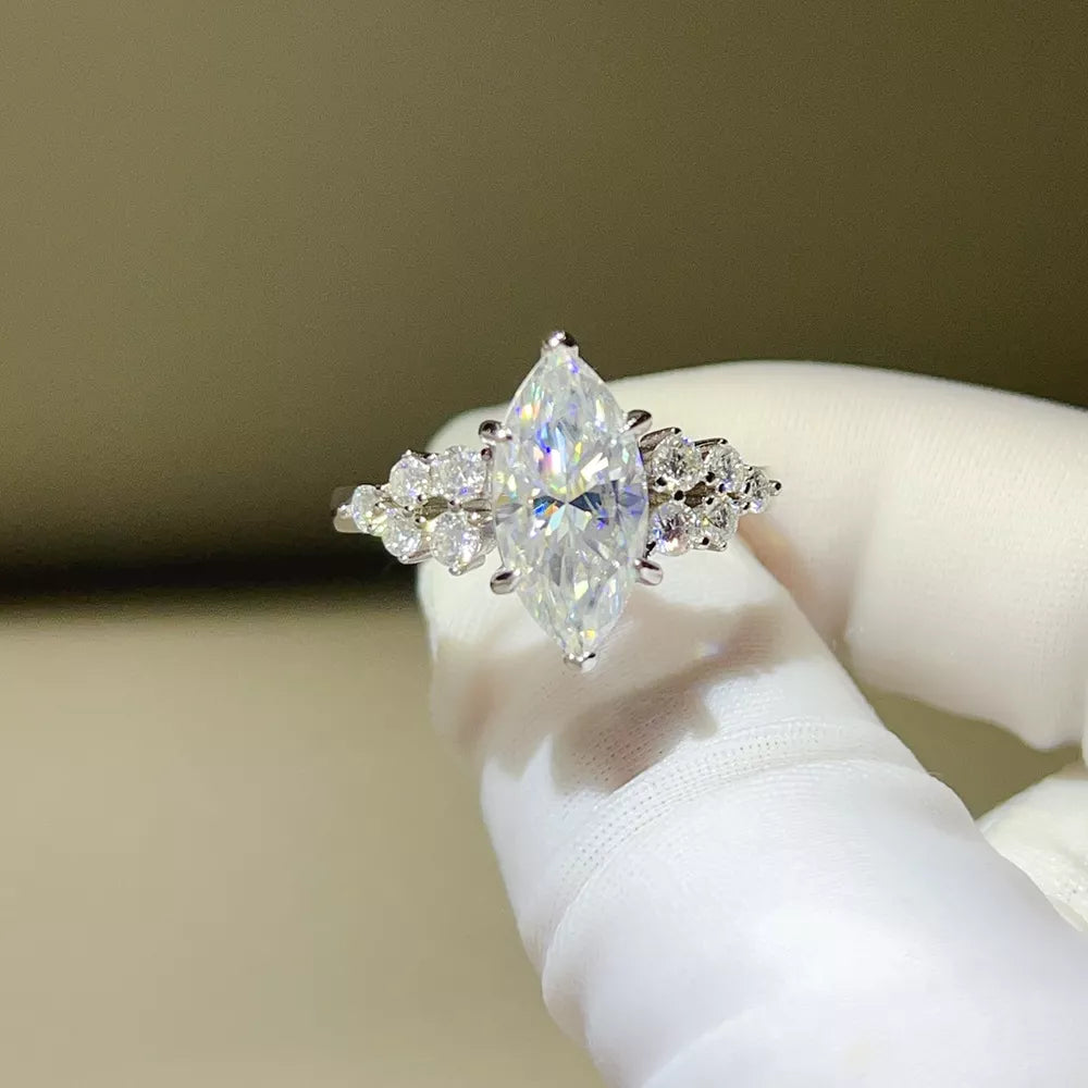 0.3 Carat Sterling Silver Solitaire Ring in this colorway