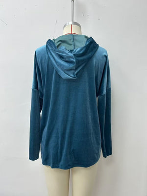 chocolate brown relaxed pullover hoodie with hooded