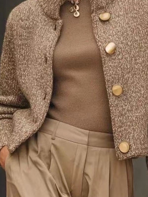100% polyester Care instructions: Machine wash cold cardigan in Camel with relaxed silhouette