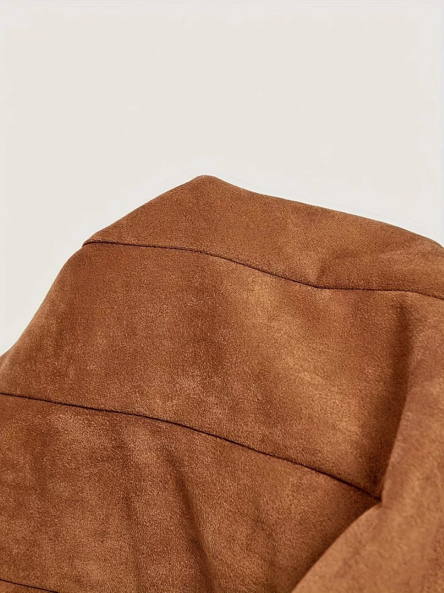 Ochre vest with waist-length and lace-up